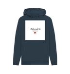 Navy Printed Hoody Front