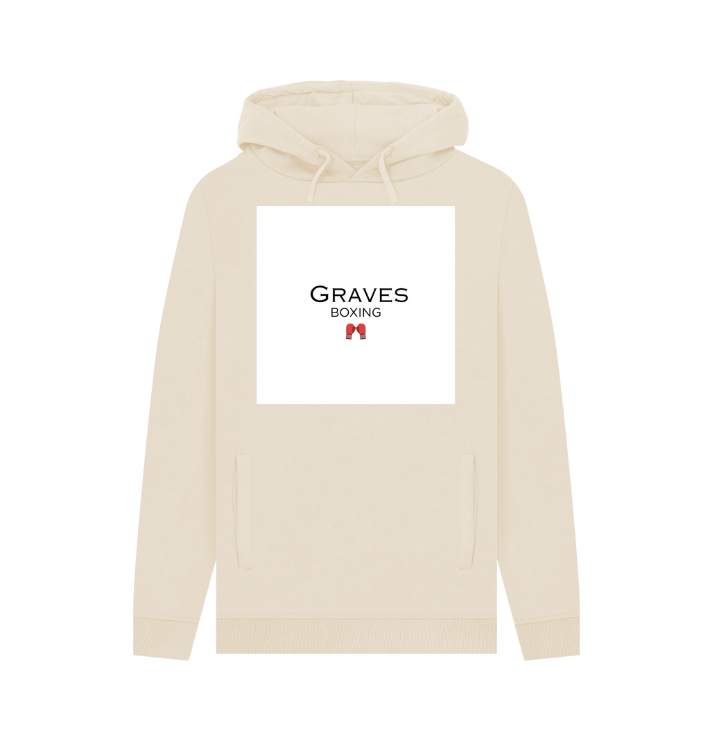 Oat Printed Hoody Front