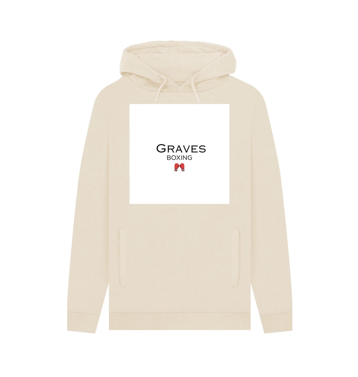 Oat Printed Hoody Front
